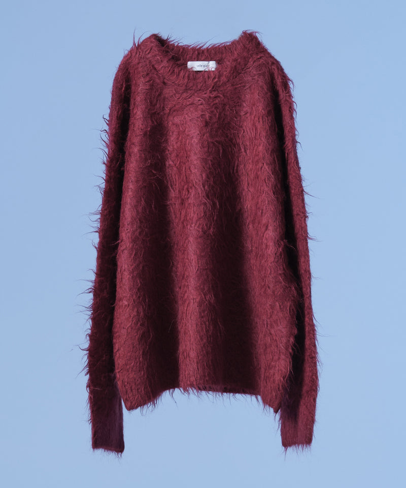 新色追加【selleglant｜セレグランテ】LONG SLEEVE WOOL MIXED SHAGGY KNIT / ロングスリーブウール混シャギーニット