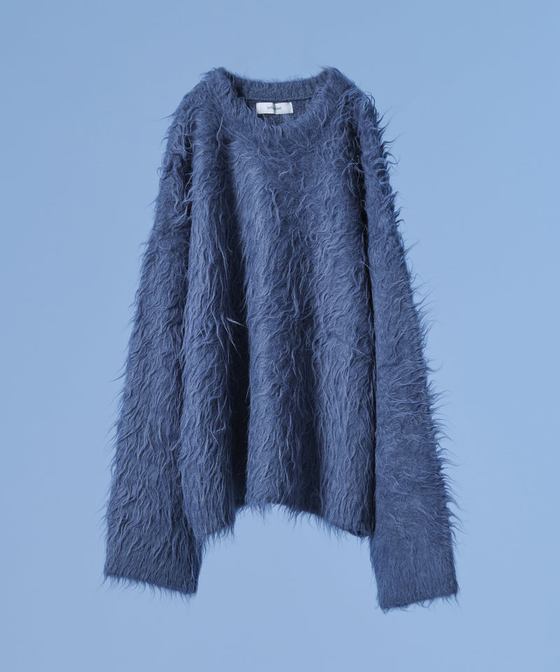 新色追加【selleglant｜セレグランテ】LONG SLEEVE WOOL MIXED SHAGGY KNIT / ロングスリーブウール混シャギーニット