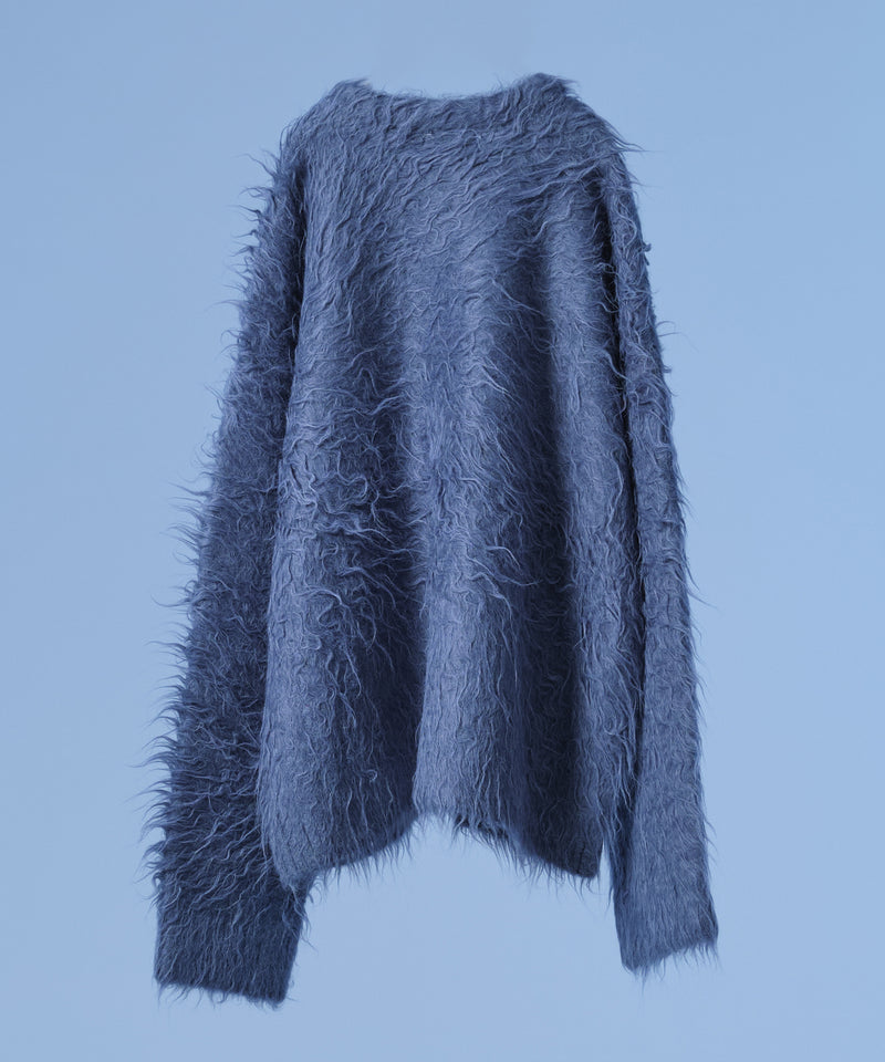 新色追加【selleglant｜セレグランテ】LONG SLEEVE WOOL MIXED SHAGGY KNIT / ロングスリーブウール混シャギーニット