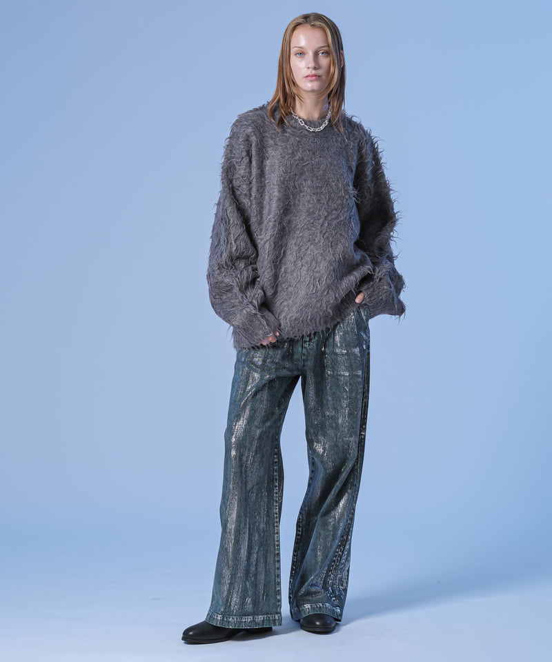 新色追加【selleglant｜セレグランテ】LONG SLEEVE WOOL MIXED SHAGGY KNIT / ロングスリーブウール混シャギーニット