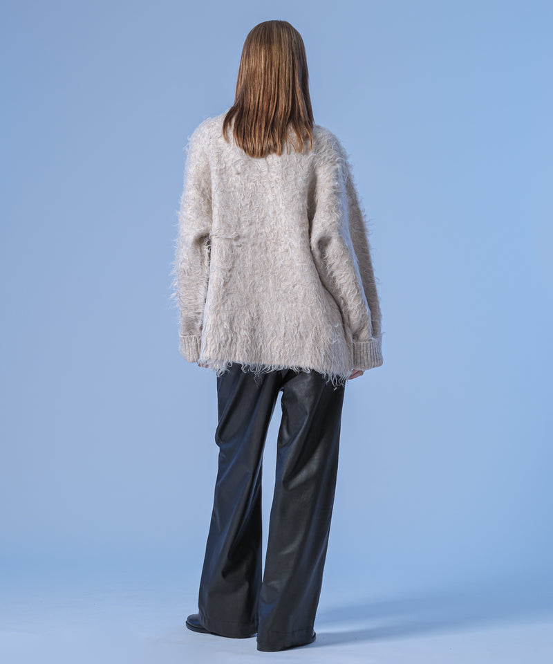 新色追加【selleglant｜セレグランテ】LONG SLEEVE WOOL MIXED SHAGGY KNIT / ロングスリーブウール混シャギーニット