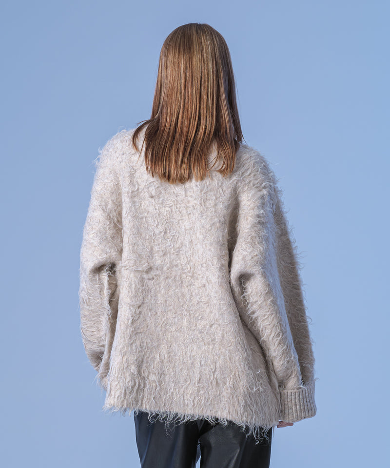 新色追加【selleglant｜セレグランテ】LONG SLEEVE WOOL MIXED SHAGGY KNIT / ロングスリーブウール混シャギーニット