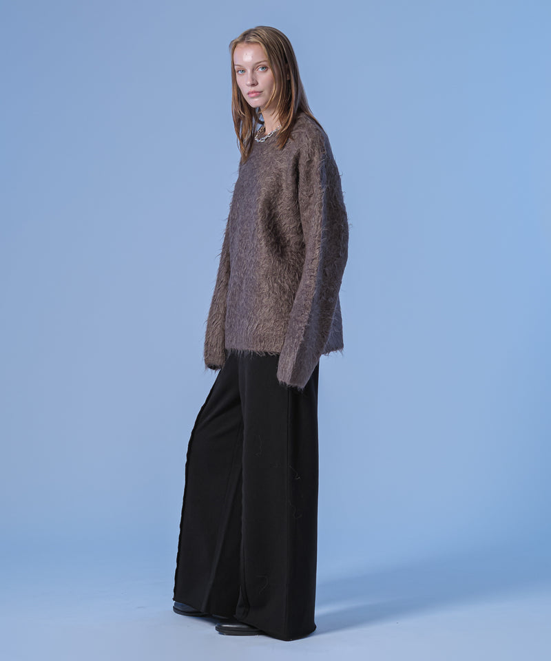 新色追加【selleglant｜セレグランテ】LONG SLEEVE WOOL MIXED SHAGGY KNIT / ロングスリーブウール混シャギーニット