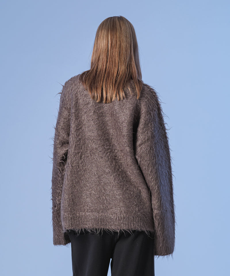 新色追加【selleglant｜セレグランテ】LONG SLEEVE WOOL MIXED SHAGGY KNIT / ロングスリーブウール混シャギーニット