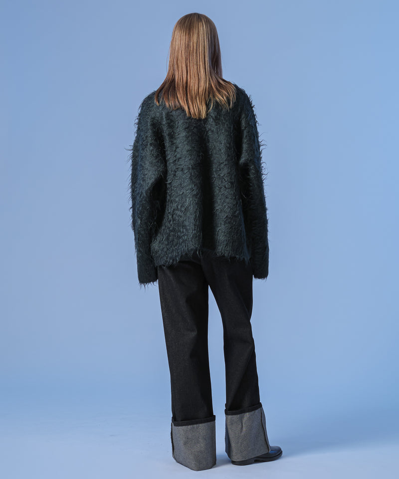 新色追加【selleglant｜セレグランテ】LONG SLEEVE WOOL MIXED SHAGGY KNIT / ロングスリーブウール混シャギーニット