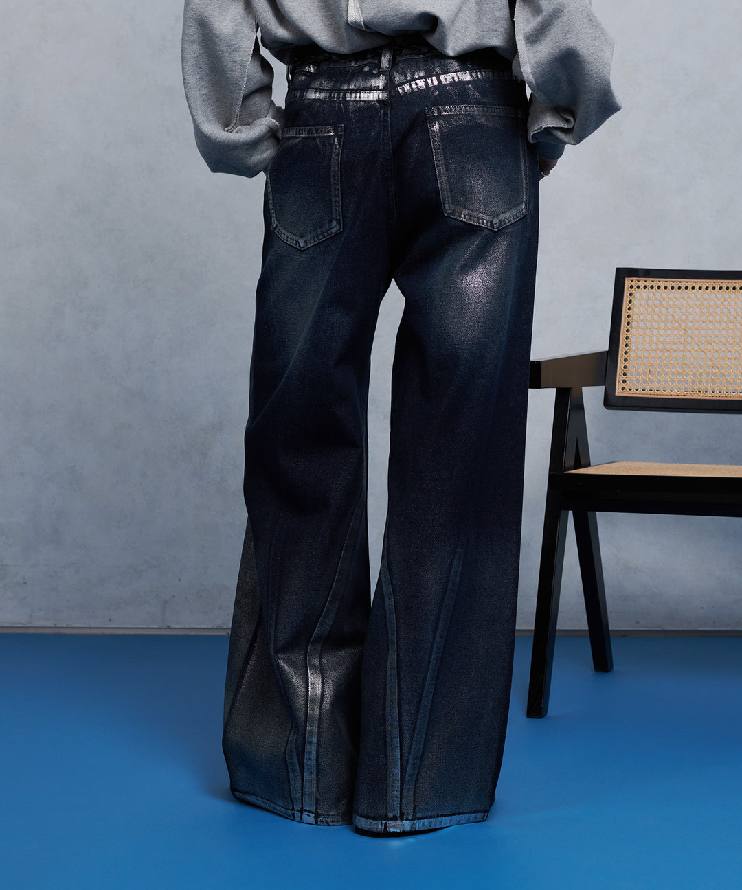 Plage DENIM SEMI FLARED パンツ グレー 34 セール】Semi Flared デニムパンツ（デニムパンツ）｜Plage