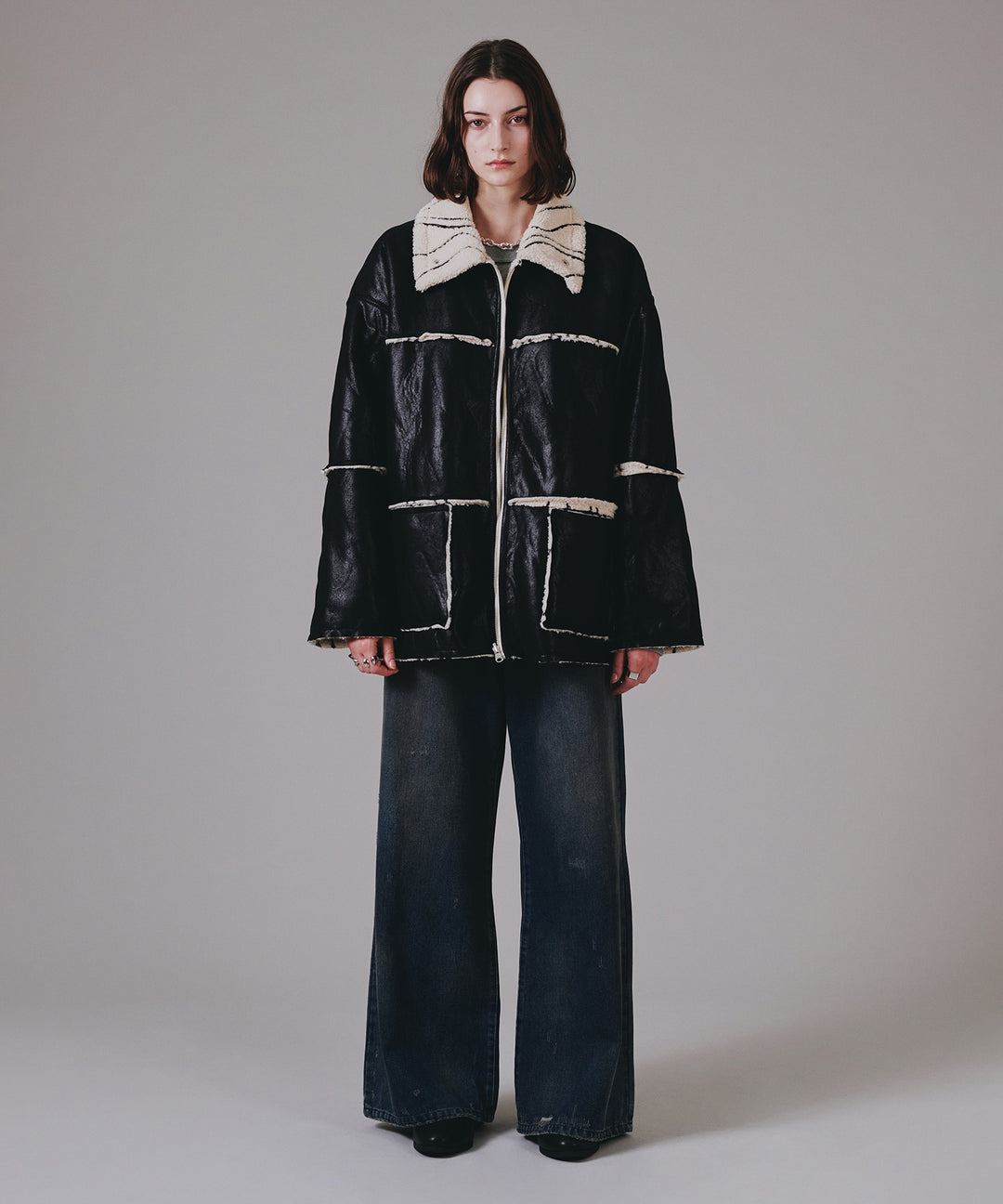 希少美品　ボッテガヴェネタ　リアルムートンジャケット　ボア　袖フレア　ベルト 希少美品 ボッテガヴェネタ リアルムートンジャケット ボア 袖フレア