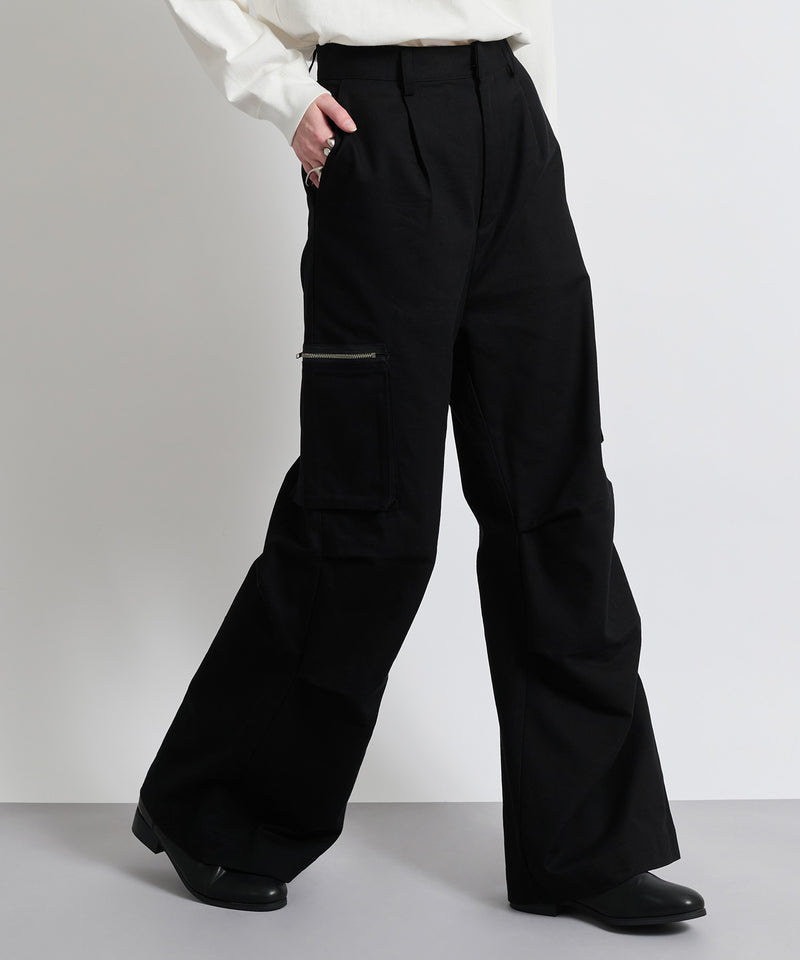 【selleglant｜セレグランテ】SEMI FLARE WIDE CARGO PANTS/セミフレアワイドカーゴパンツ