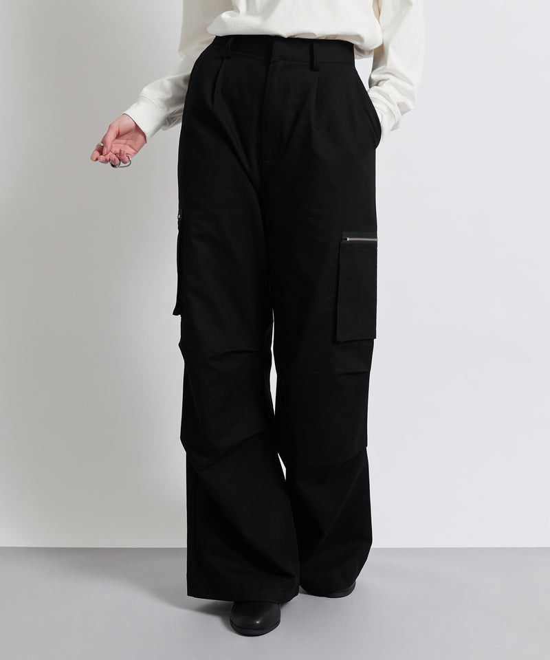 【selleglant｜セレグランテ】SEMI FLARE WIDE CARGO PANTS/セミフレアワイドカーゴパンツ