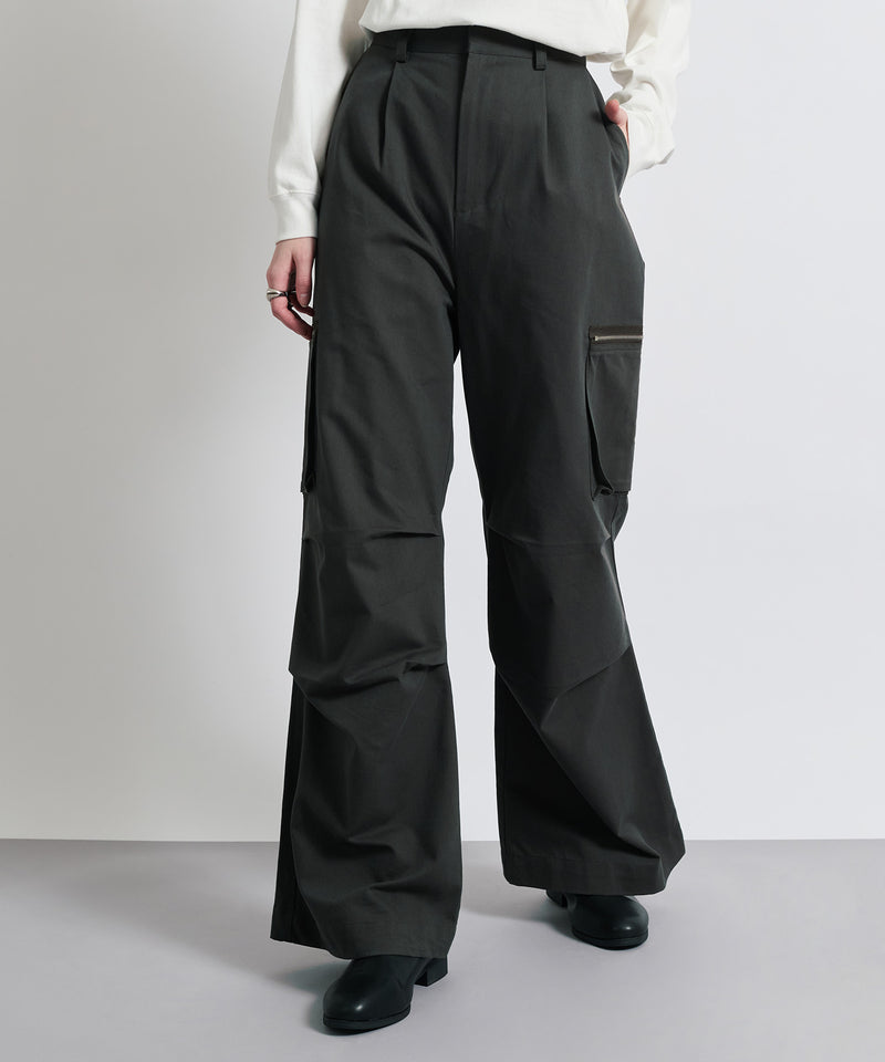 【selleglant｜セレグランテ】SEMI FLARE WIDE CARGO PANTS/セミフレアワイドカーゴパンツ