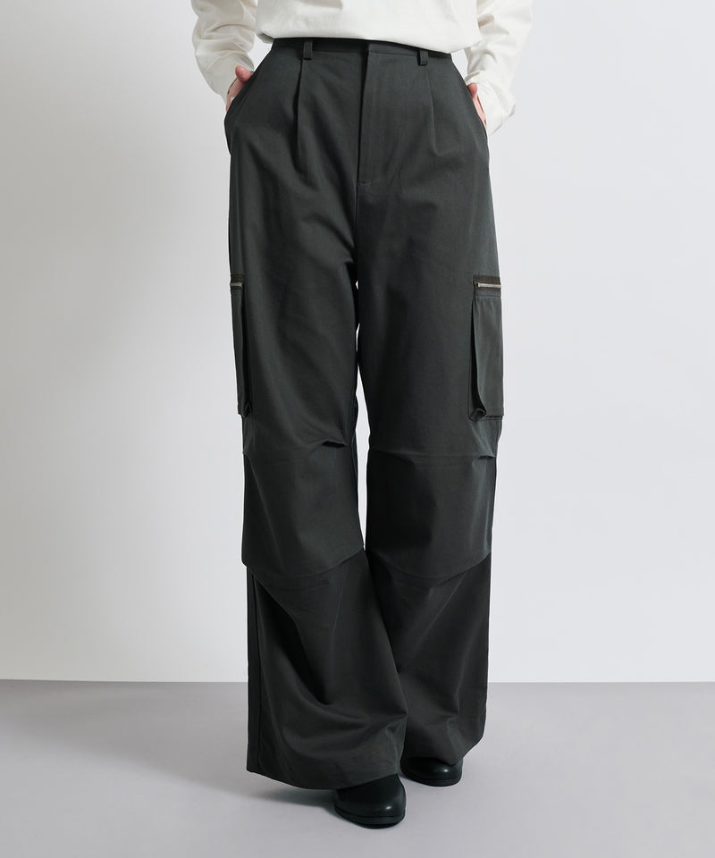 【selleglant｜セレグランテ】SEMI FLARE WIDE CARGO PANTS/セミフレアワイドカーゴパンツ