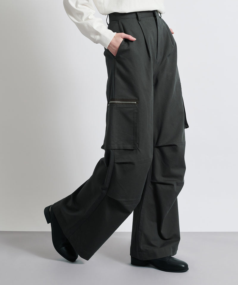 【selleglant｜セレグランテ】SEMI FLARE WIDE CARGO PANTS/セミフレアワイドカーゴパンツ