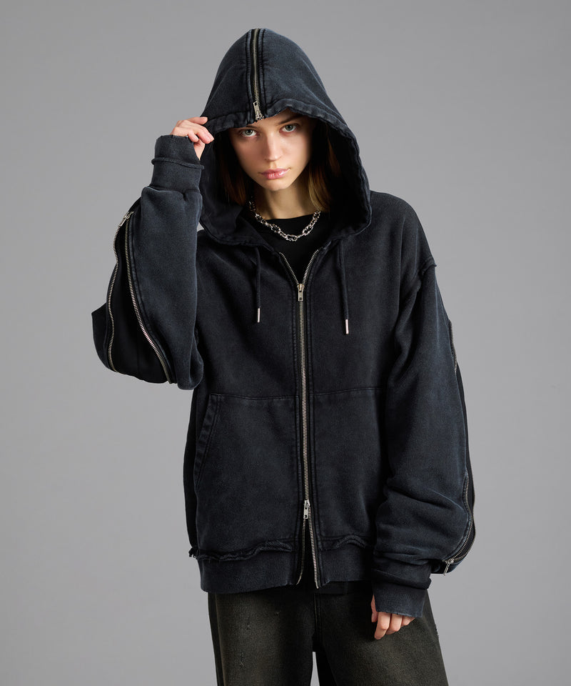 【selleglant｜セレグランテ】MULTI GIMMICK DESIGN DOUBLE ZIP PARKA/マルチギミックデザインダブルジップパーカー