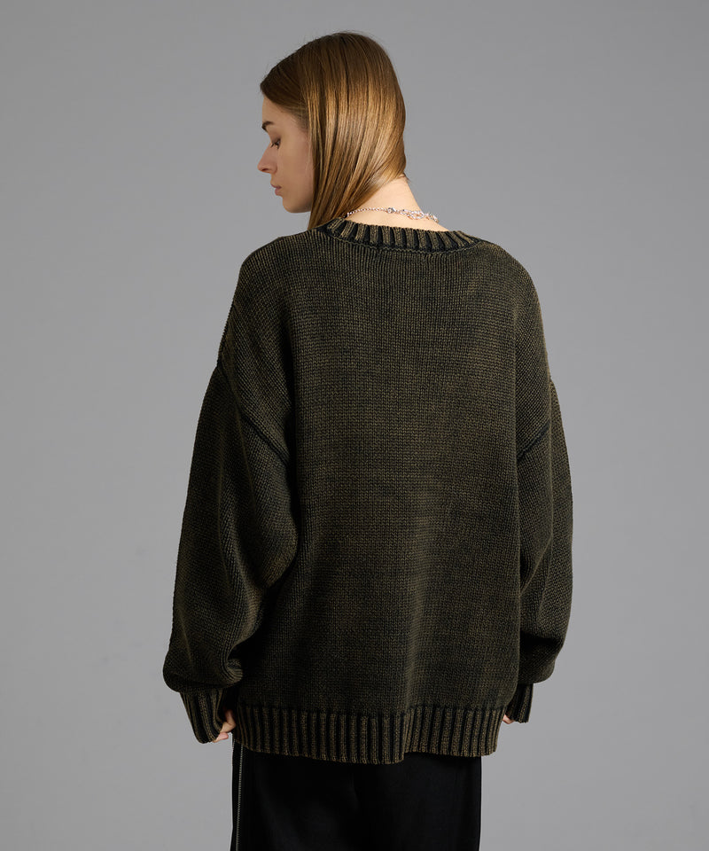 【selleglant｜セレグランテ】STONE WASH BASIC KNIT/ストーンウォッシュベーシックニット