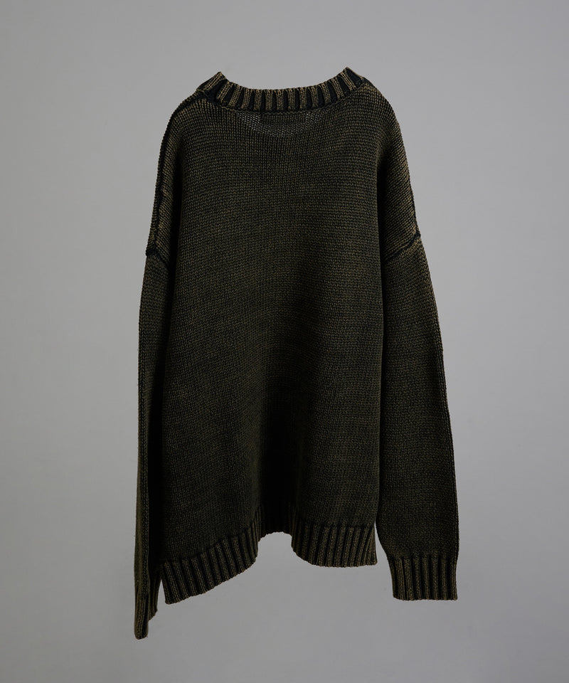 【selleglant｜セレグランテ】STONE WASH BASIC KNIT/ストーンウォッシュベーシックニット