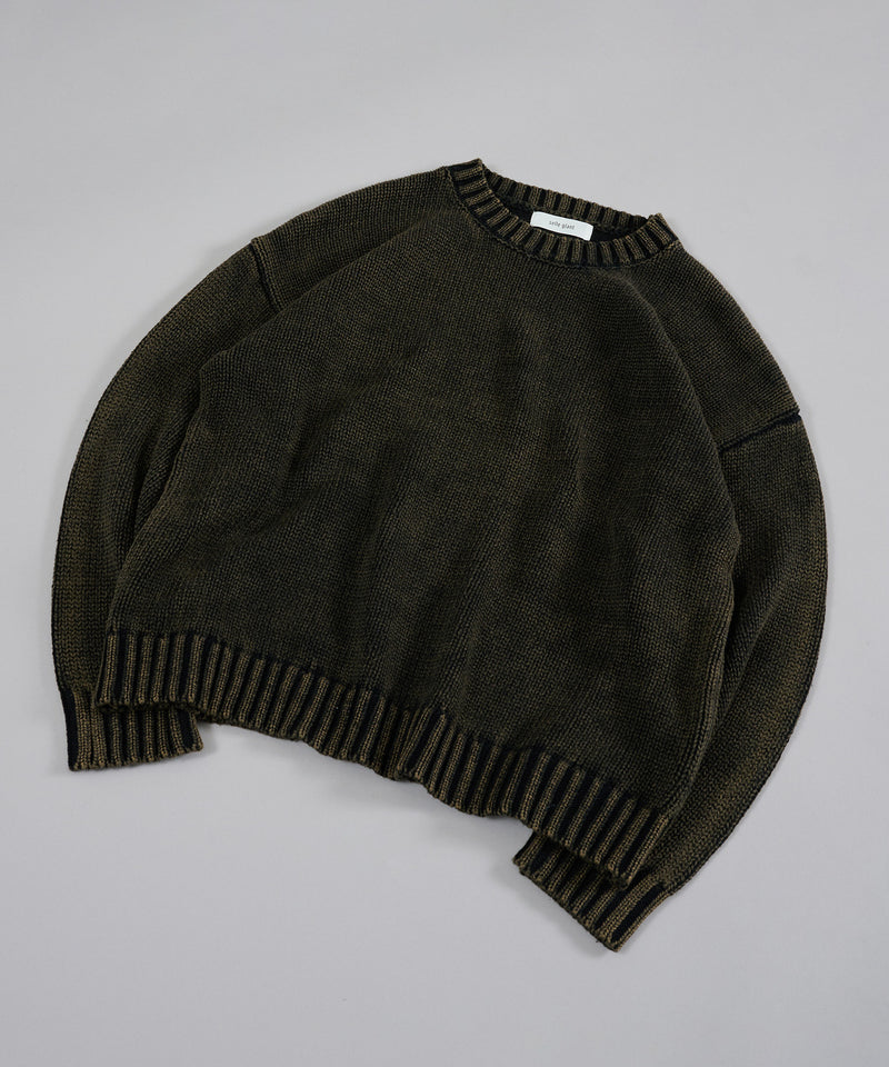 【selleglant｜セレグランテ】STONE WASH BASIC KNIT/ストーンウォッシュベーシックニット