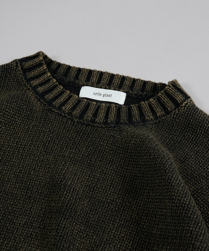 【selleglant｜セレグランテ】STONE WASH BASIC KNIT/ストーンウォッシュベーシックニット