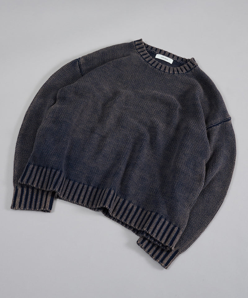 【selleglant｜セレグランテ】STONE WASH BASIC KNIT/ストーンウォッシュベーシックニット