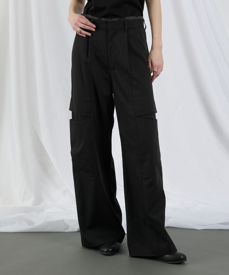 【selleglant｜セレグランテ】SIDE SLIT POCKET DESIGN WIDE SLACKS/サイドスリットポケットデザインワイドスラックス