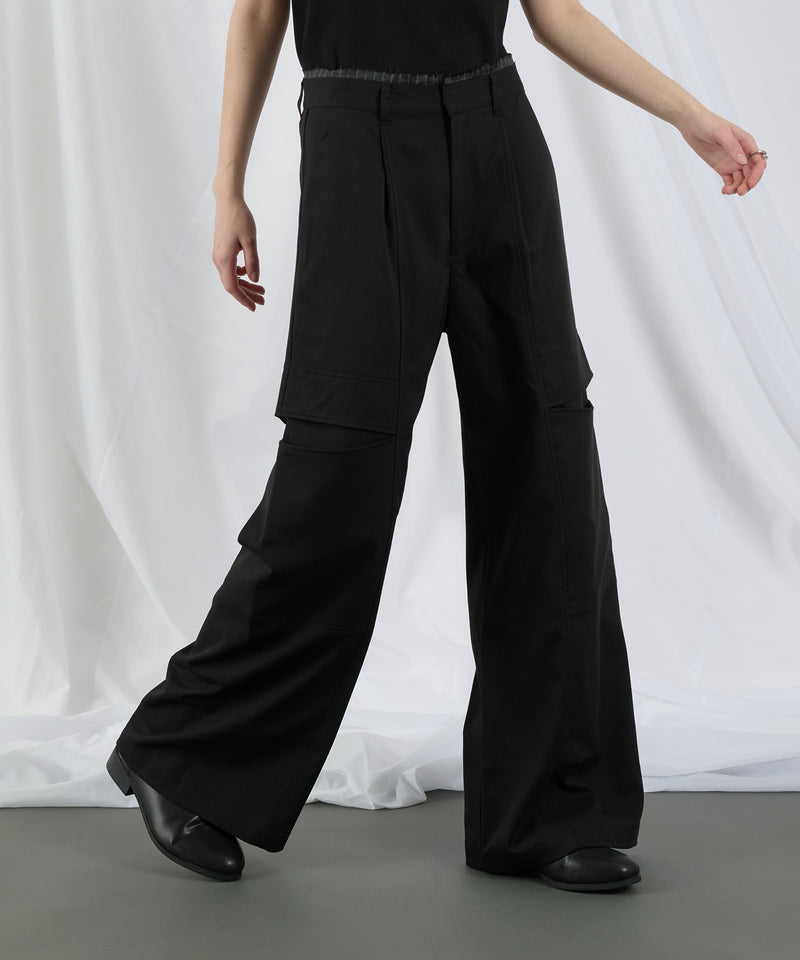 【selleglant｜セレグランテ】SIDE SLIT POCKET DESIGN WIDE SLACKS/サイドスリットポケットデザインワイドスラックス