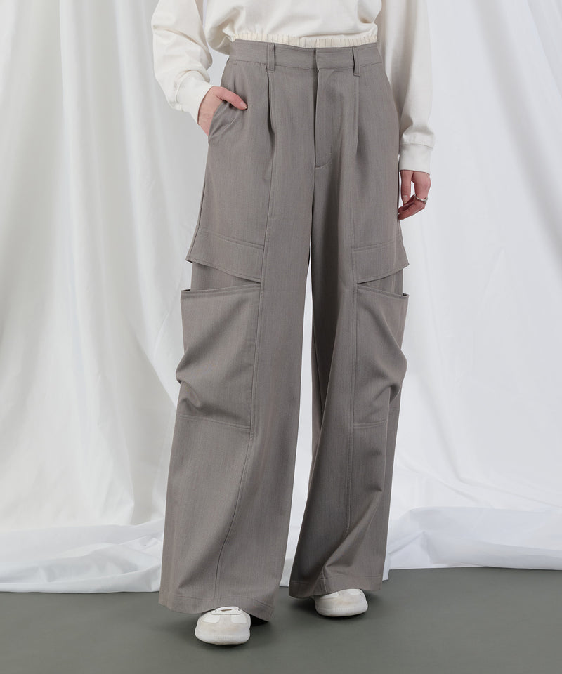 【selleglant｜セレグランテ】SIDE SLIT POCKET DESIGN WIDE SLACKS/サイドスリットポケットデザインワイドスラックス