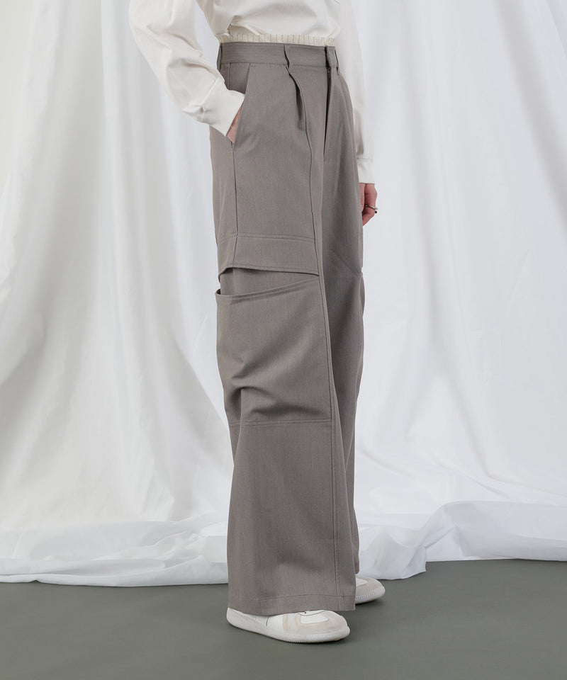 【selleglant｜セレグランテ】SIDE SLIT POCKET DESIGN WIDE SLACKS/サイドスリットポケットデザインワイドスラックス