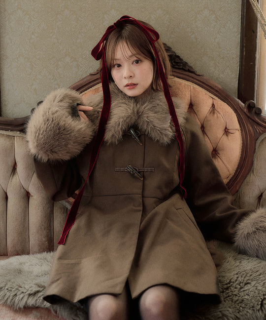 lady peplum fur coat / レディペプラムファーコート