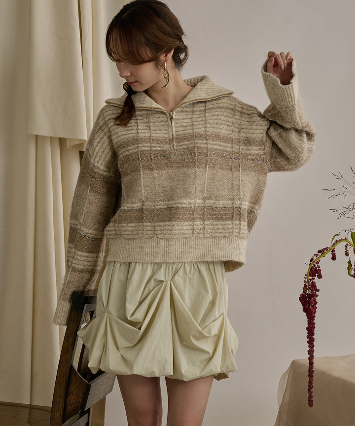 tuck balloon mini skirt / タックバルーンミニスカート – favclo.