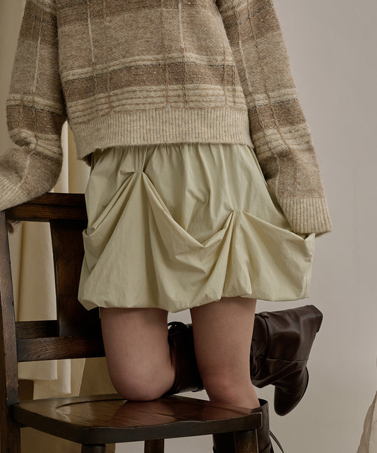 tuck balloon mini skirt / タックバルーンミニスカート