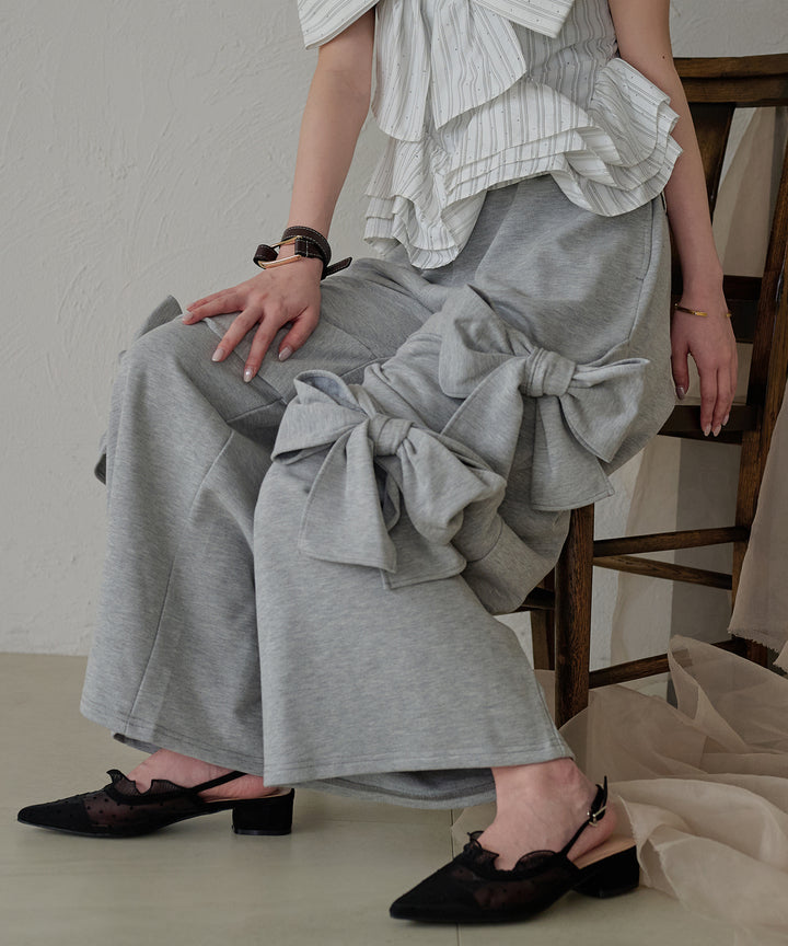 ribbon sweat pants / リボンスウェットパンツ – favclo.