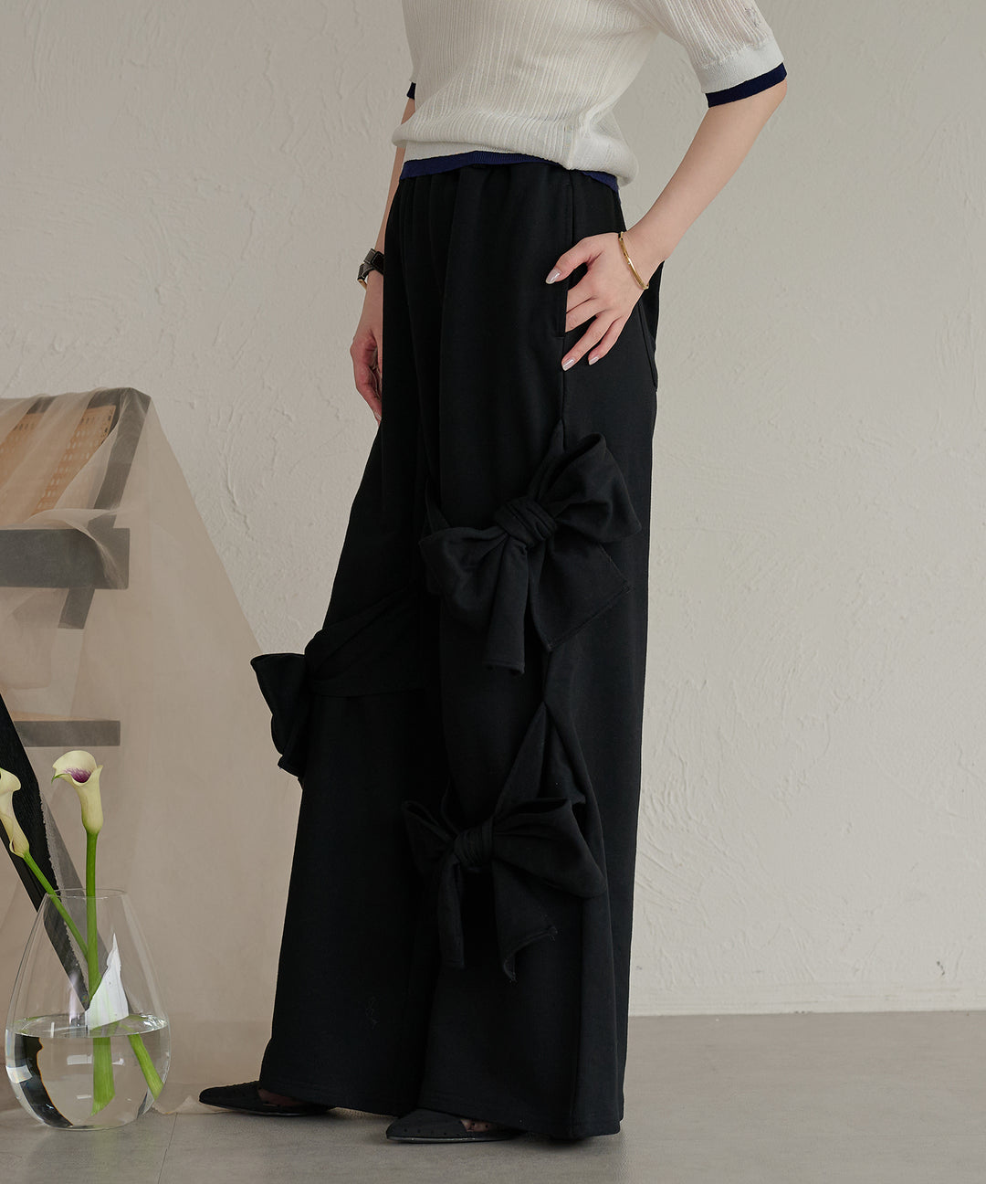 ribbon sweat pants / リボンスウェットパンツ – favclo.