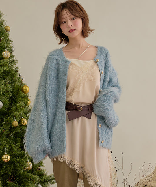 fuzzy knit cardigan / ファジーニットカーディガン