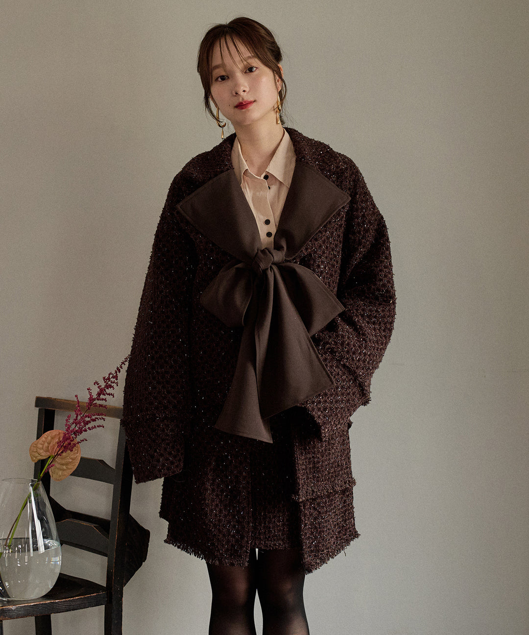 ribbon design tweed jacket / リボンデザインツイードジャケット