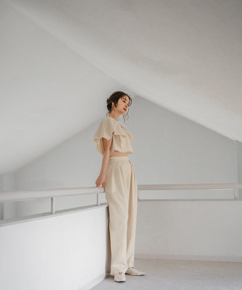 linen blend cocoon pants / リネンブレンドコクーンパンツ