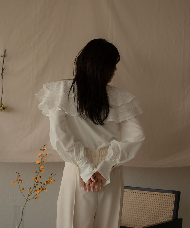 lace tiered blouse / レースティアードブラウス