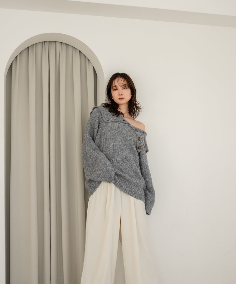 one shoulder knit / ワンショルダーニット