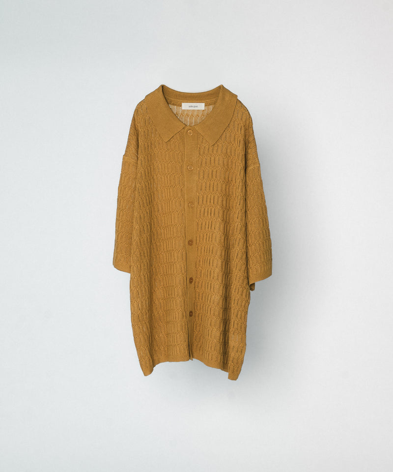 【selleglant｜セレグランテ】SHEER KNIT SHIRT/スカシアミニットシャツ