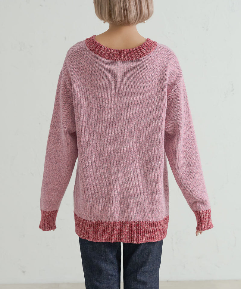 【imyuu】Tweed Like Knit Cardigan / ツイードライク ニットカーディガン