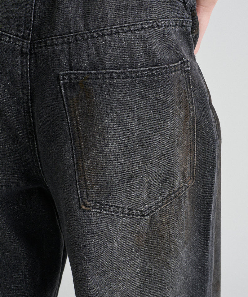 WIDE LOOSE DAMAGE MUD DENIM/ワイドルーズダメージマッドデニム