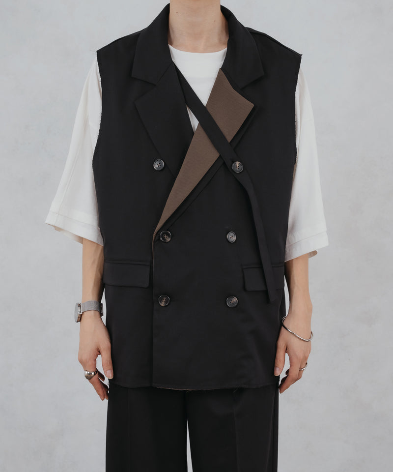 TAILORED DOUBLE GILET VEST/テーラードダブルジレベスト