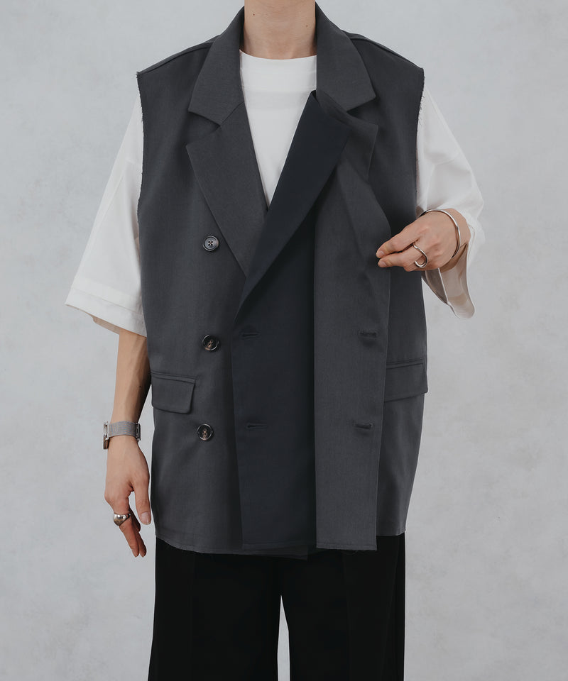 TAILORED DOUBLE GILET VEST/テーラードダブルジレベスト