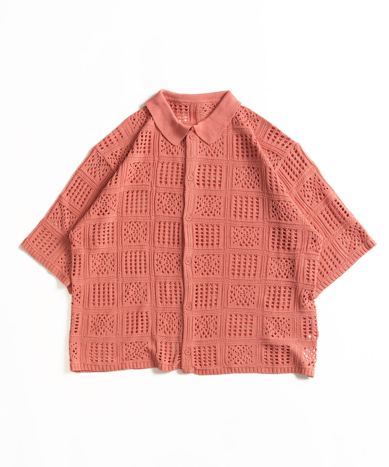 【WETTEMPT｜ウィテンプト】CROCHET KNIT SHIRT / クロシェニットシャツ