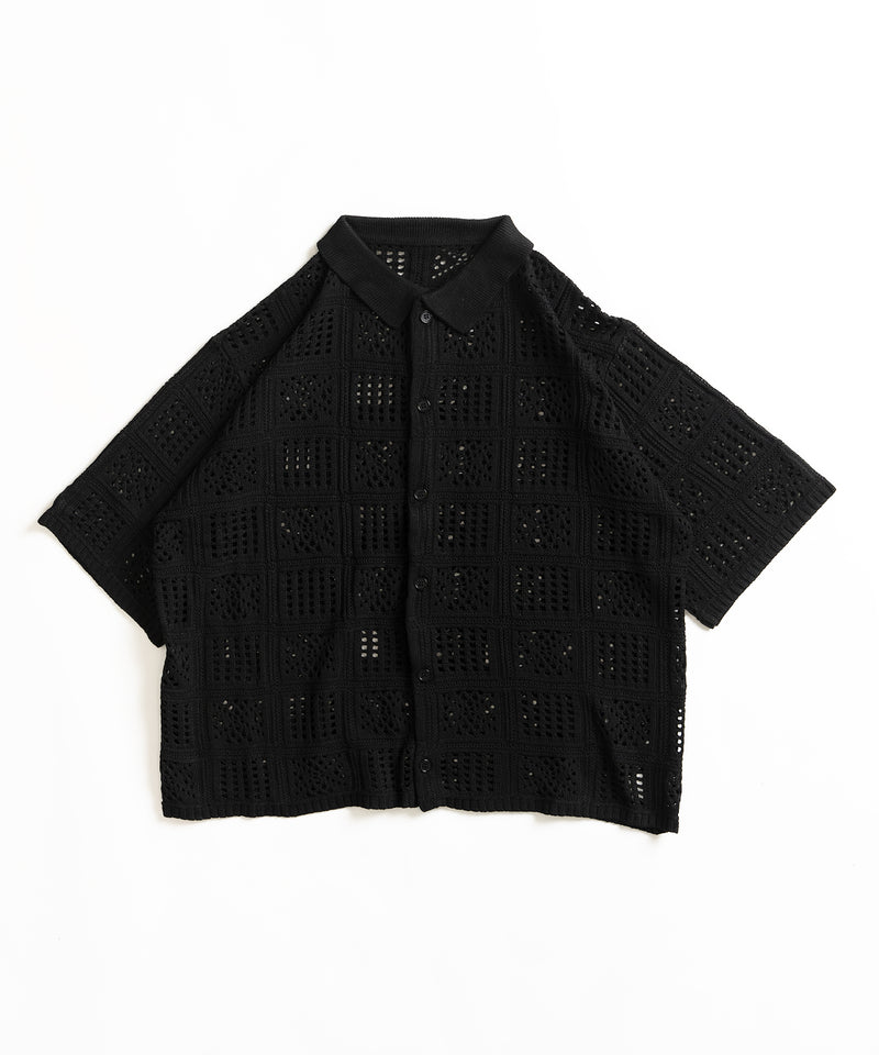 【WETTEMPT｜ウィテンプト】CROCHET KNIT SHIRT / クロシェニットシャツ