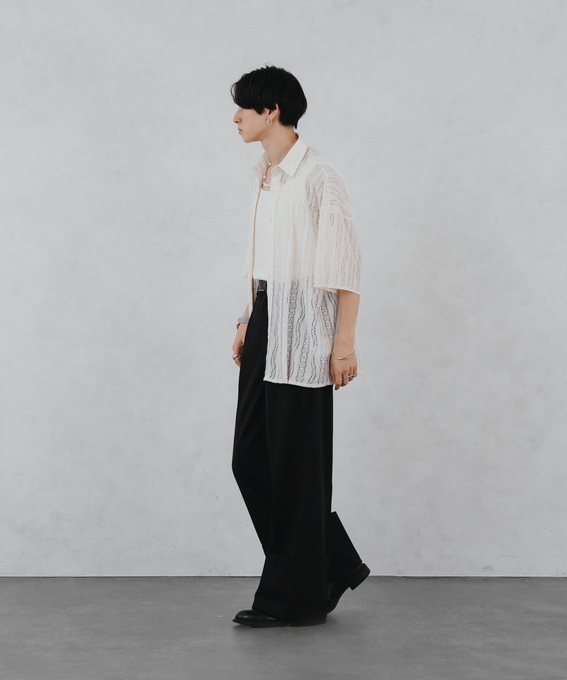 LACE SHEER REGULAR SHIRT/レースシアーレギュラーシャツ