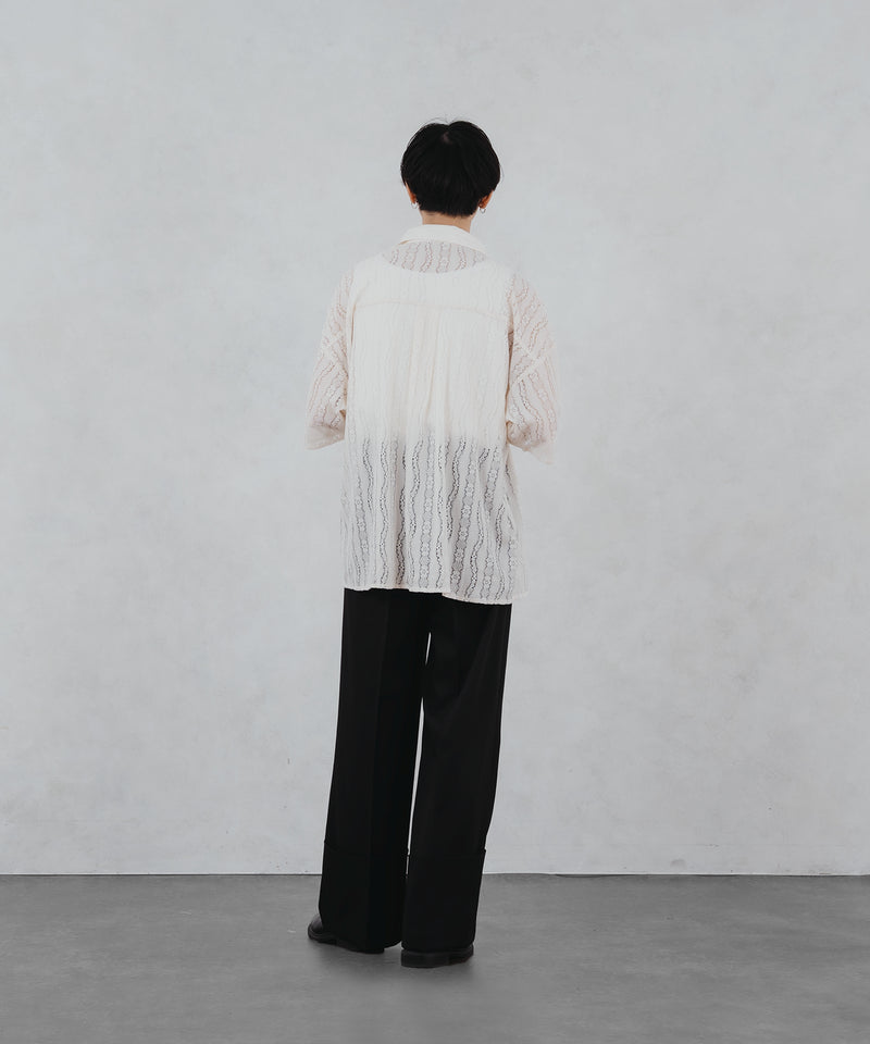 LACE SHEER REGULAR SHIRT/レースシアーレギュラーシャツ
