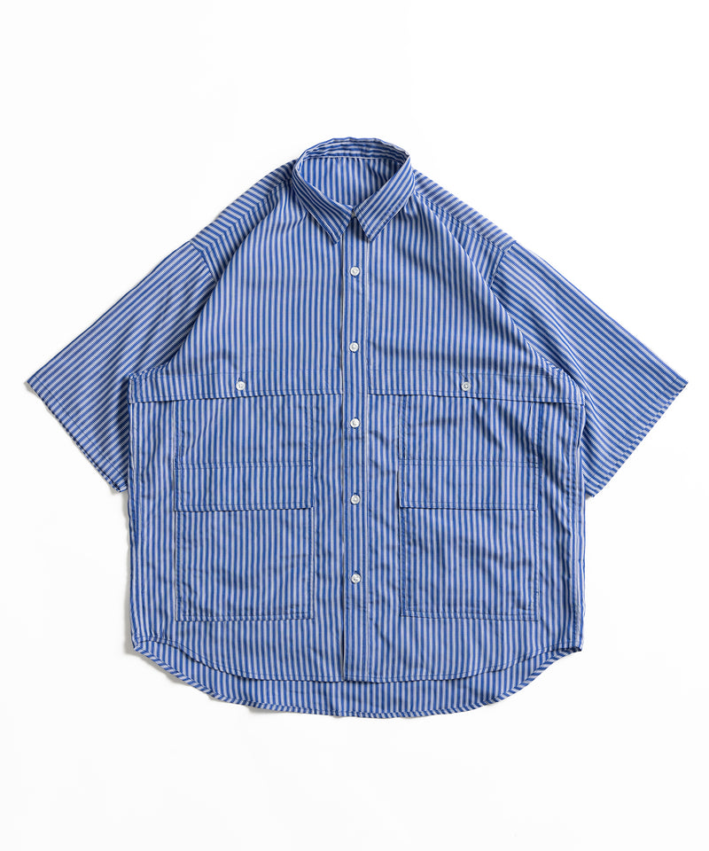 【WETTEMPT｜ウィテンプト】MULTI POCKET STRIPE SHIRT / マルチポケットストライプシャツ