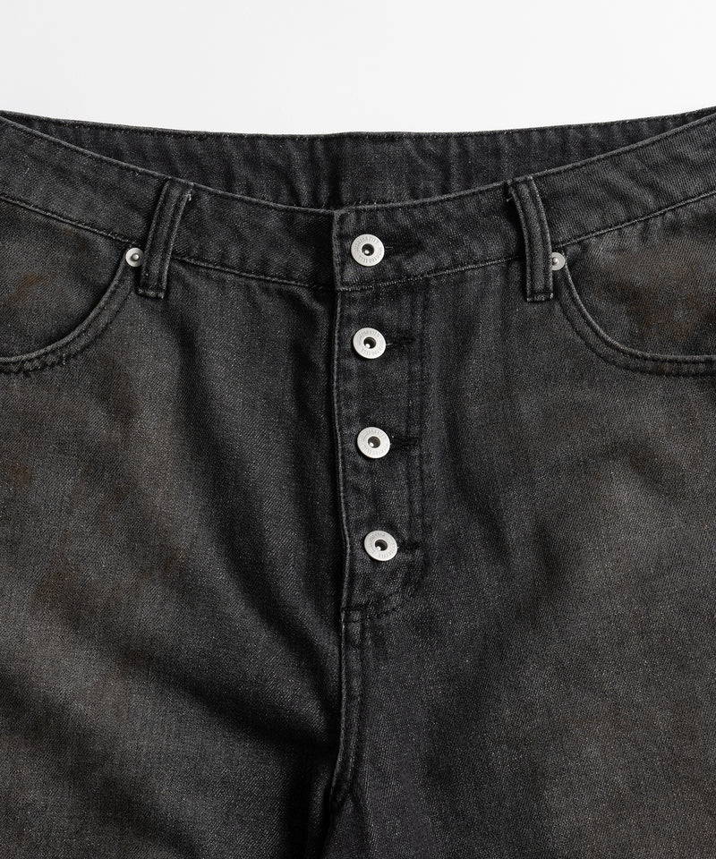 WIDE LOOSE DAMAGE MUD DENIM/ワイドルーズダメージマッドデニム