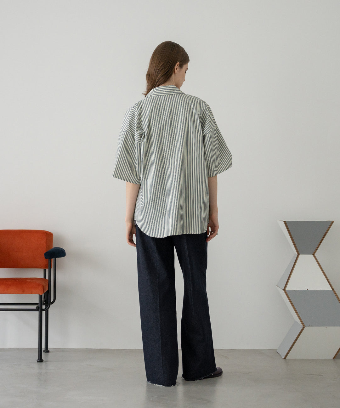 COMME des GARCONS SHIRT ストライプパッチワークブラウス