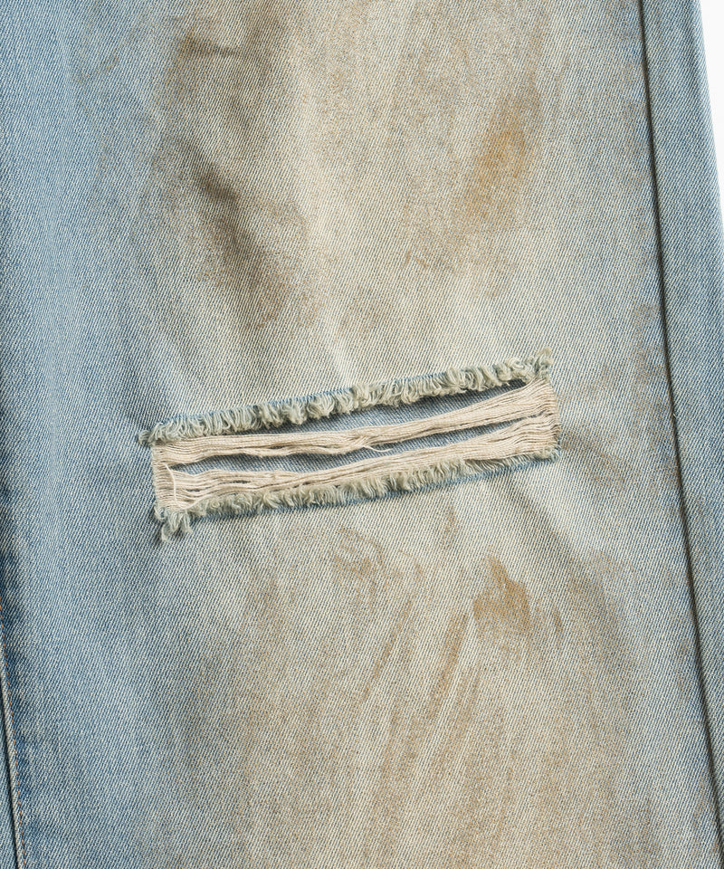 WIDE LOOSE DAMAGE MUD DENIM/ワイドルーズダメージマッドデニム