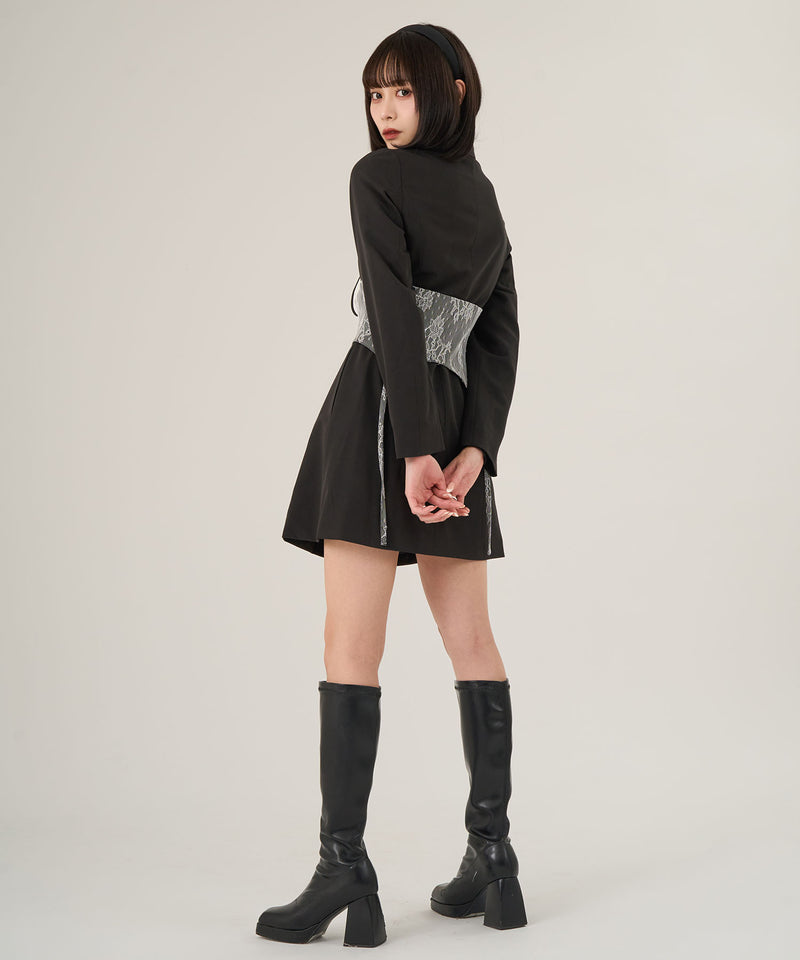 【by manato】Lace corset Jacket Op / レースコルセット ジャケットワンピース